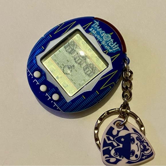 ✨ Tamagotchi Connection V6 2004 Original Music Star Bar Frequency Electric Blue - Picture 3 of 11